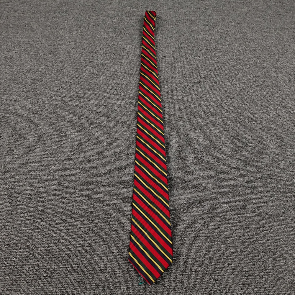 Vintage J. Press Tie Mens One Size Multicolor Striped 100% Silk Burlington Knot